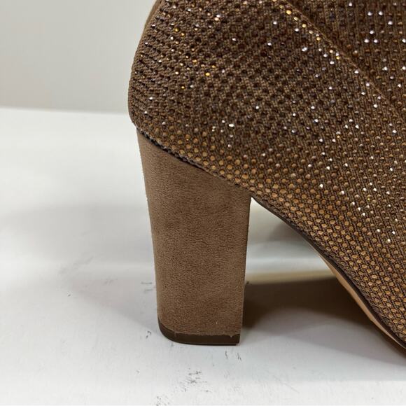 Wild Pair Baybe bling sock booties bronze - 6 - Picture 6 of 12